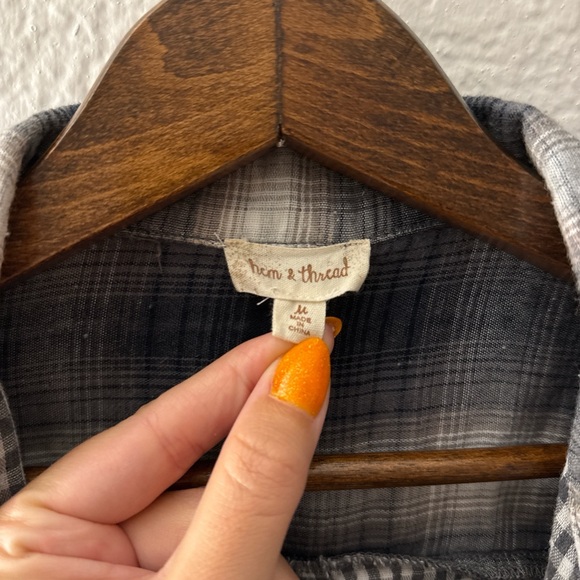 Hem & Thread Black and White Plaid Jacket - Picture 4 of 5